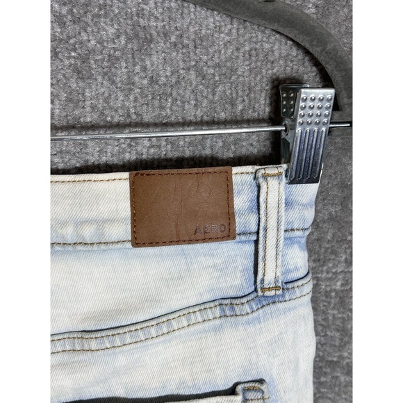 Aeropostale High Rise Flare Jeans Womens Size‎ 8 Acid Wash Distressed Denim - Picture 8 of 15